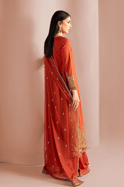 Maria B | Luxury Pret Winter 25 | DW-W25-31-Brand:Maria B-Type:Ladies Clothes-Rust-Filament Viscose-House of Maryam- Buy in UK, USA