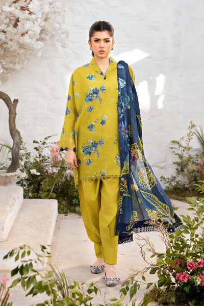 Maria B | M Basic Summer Lawn 25 | MB-CUS25-702A-Brand:Maria B-Type:Ladies Clothes-Mustard-Lawn-House of Maryam- Buy in UK, USA