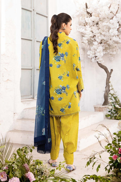 Maria B | M Basic Summer Lawn 25 | MB-CUS25-702A-Brand:Maria B-Type:Ladies Clothes-Mustard-Lawn-House of Maryam- Buy in UK, USA