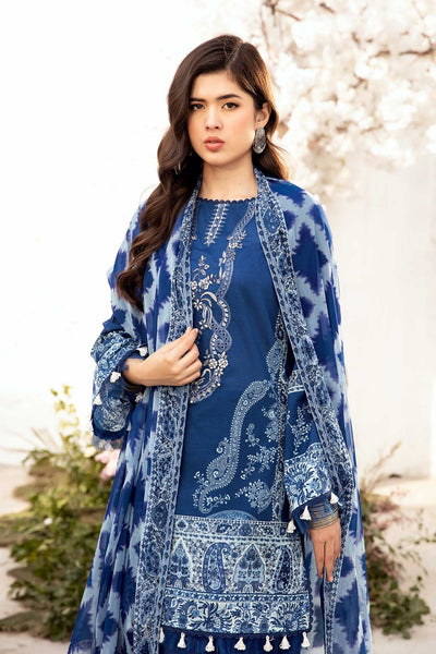 Maria B | M Basic Summer Lawn 25 | MB-CUS25-703B-Brand:Maria B-Type:Ladies Clothes-Blue-Lawn-House of Maryam- Buy in UK, USA