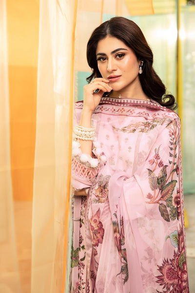 Maria B | M Basic Summer Lawn 25 | MB-CUS25-705B-Brand:Maria B-Type:Ladies Clothes-Lilac-Lawn-House of Maryam- Buy in UK, USA