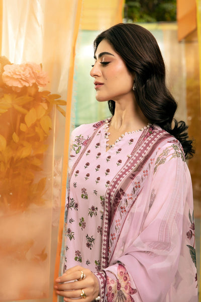 Maria B | M Basic Summer Lawn 25 | MB-CUS25-705B-Brand:Maria B-Type:Ladies Clothes-Lilac-Lawn-House of Maryam- Buy in UK, USA