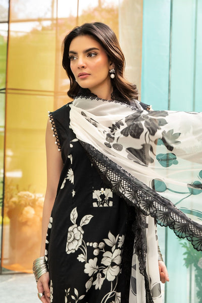Maria B | M Basic Summer Lawn 25 | MB-CUS25-706B-Brand:Maria B-Type:Ladies Clothes-Black-Lawn-House of Maryam- Buy in UK, USA