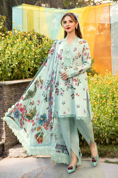 Maria B | M Basic Summer Lawn 25 | MB-CUS25-709B-Brand:Maria B-Type:Ladies Clothes-Pastel Blue-Lawn-House of Maryam- Buy in UK, USA