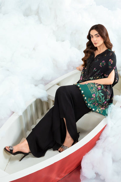 Maria B | M Basics Dreamscape Eid Lawn | MB-CUSV14-01B-Brand:Maria B-Type:Ladies Clothes-Black-Lawn-House of Maryam- Buy in UK, USA