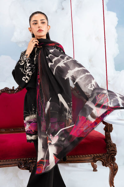 Maria B | M Basics Dreamscape Eid Lawn | MB-CUSV14-06A-Brand:Maria B-Type:Ladies Clothes-Black-Lawn-House of Maryam- Buy in UK, USA