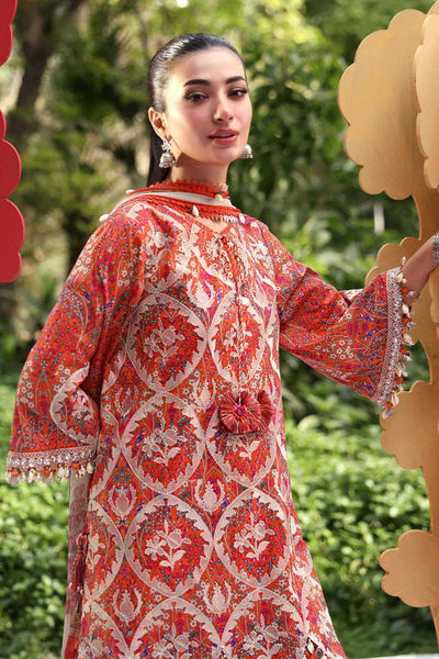 Maria B | M Prints 26 | MPT-3003-A-Brand:Maria B-Type:Ladies Clothes-Rust-Lawn-House of Maryam- Buy in UK, USA