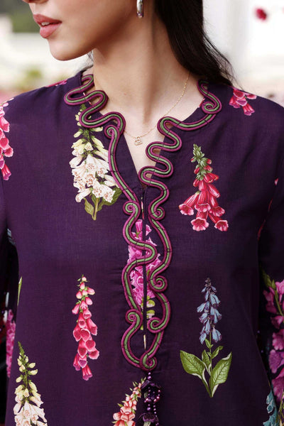 Maria B | M Prints 26 | MPT-3005-A-Brand:Maria B-Type:Ladies Clothes-Dark Purple-Lawn-House of Maryam- Buy in UK, USA