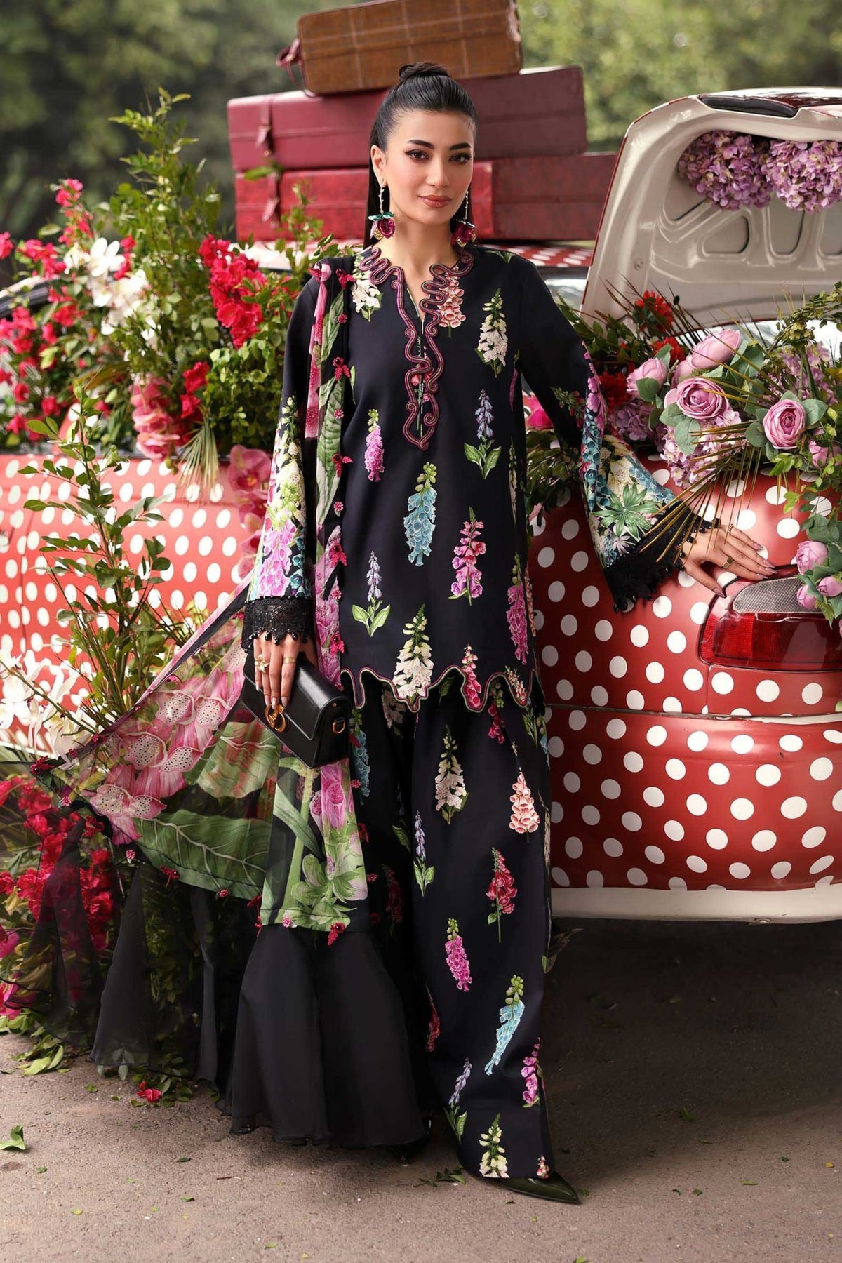 Maria B | M Prints 26 | MPT-3005-B-Brand:Maria B-Type:Ladies Clothes-Black-Lawn-House of Maryam- Buy in UK, USA