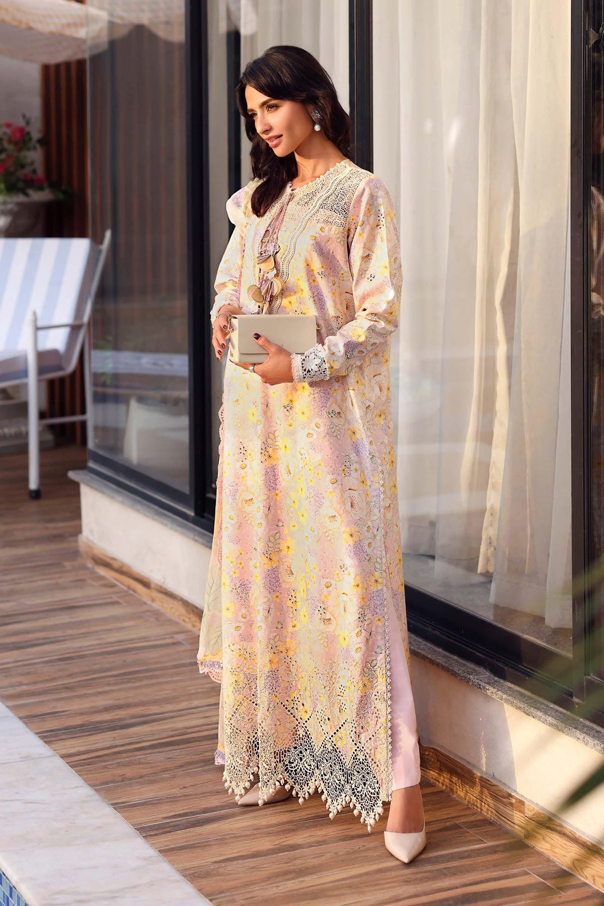 Maria B | M Prints 26 | MPT-3007-B-Brand:Maria B-Type:Ladies Clothes-Lilac-Lawn-House of Maryam- Buy in UK, USA
