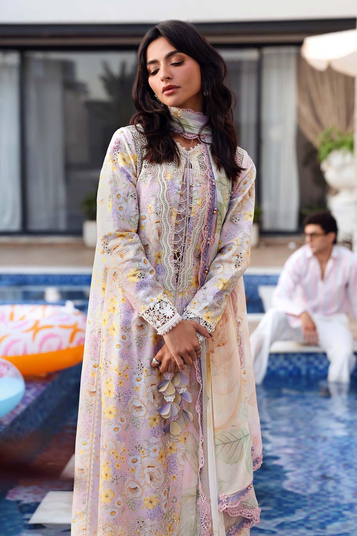 Maria B | M Prints 26 | MPT-3007-B-Brand:Maria B-Type:Ladies Clothes-Lilac-Lawn-House of Maryam- Buy in UK, USA
