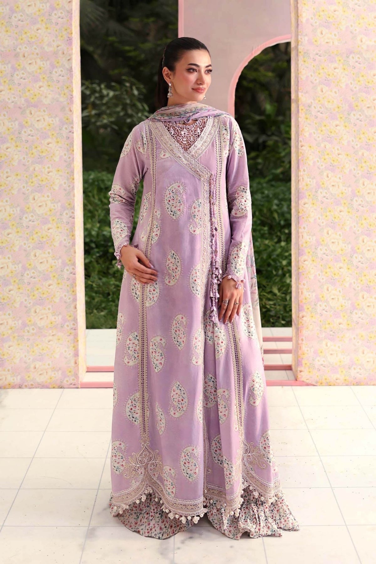 Maria B | M Prints 26 | MPT-3009-B-Brand:Maria B-Type:Ladies Clothes-Lilac-Lawn-House of Maryam- Buy in UK, USA