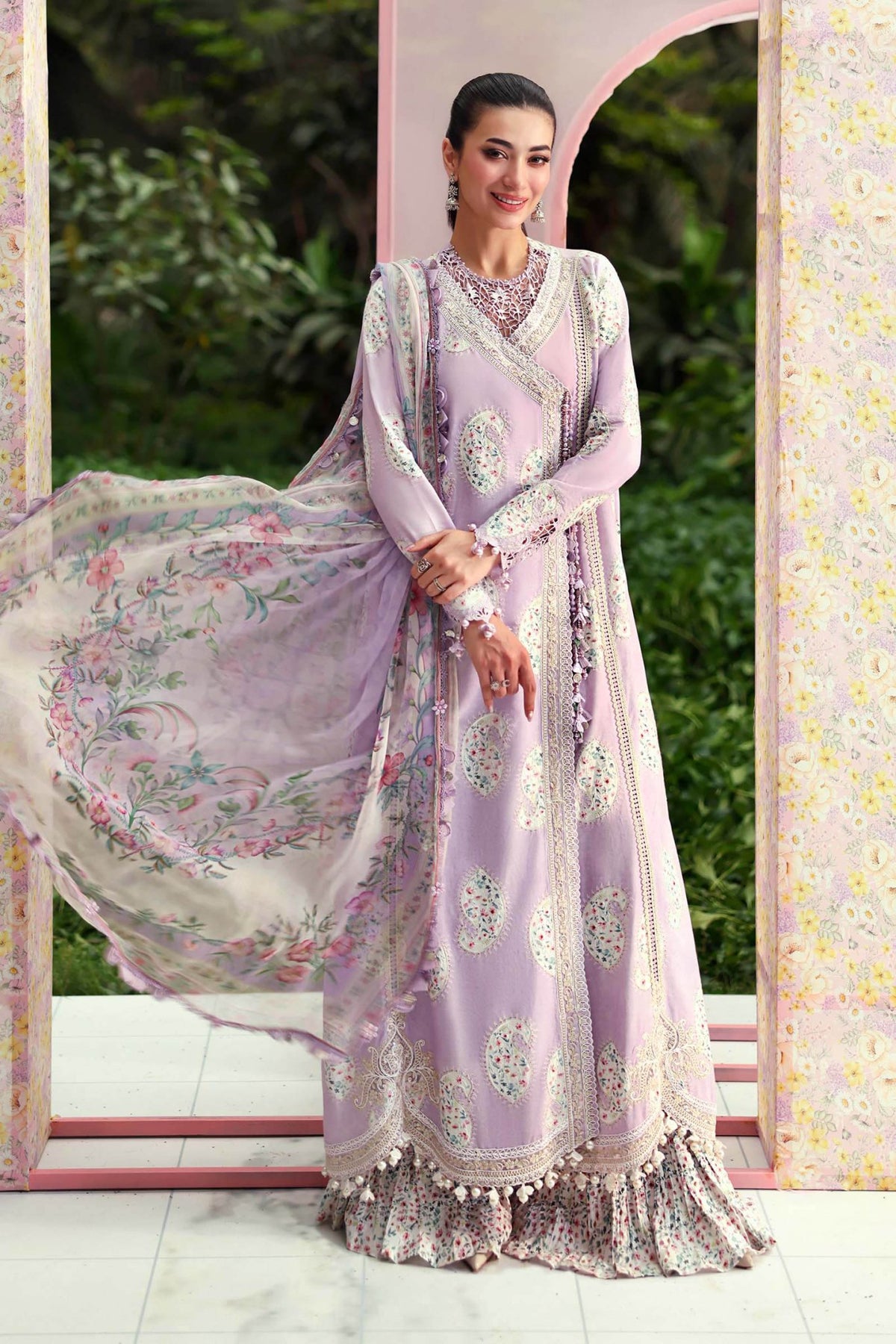 Maria B | M Prints 26 | MPT-3009-B-Brand:Maria B-Type:Ladies Clothes-Lilac-Lawn-House of Maryam- Buy in UK, USA