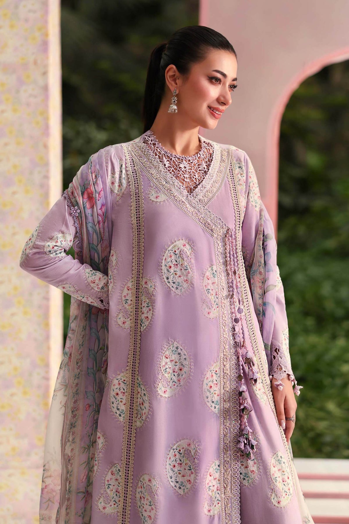 Maria B | M Prints 26 | MPT-3009-B-Brand:Maria B-Type:Ladies Clothes-Lilac-Lawn-House of Maryam- Buy in UK, USA