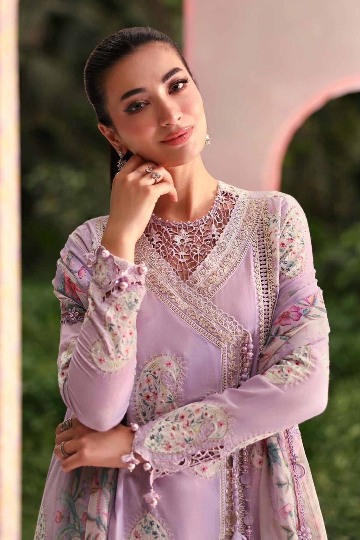 Maria B | M Prints 26 | MPT-3009-B-Brand:Maria B-Type:Ladies Clothes-Lilac-Lawn-House of Maryam- Buy in UK, USA
