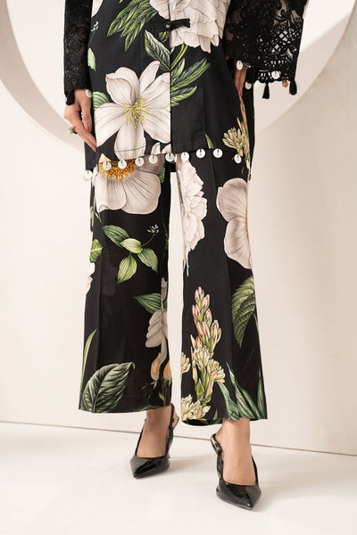 Maria B | RTW | 2 Piece Embroidered Arabic Lawn Suit-Brand:Maria B-Type:Luxury Pret-Black - House of Maryam- Buy in UK, USA