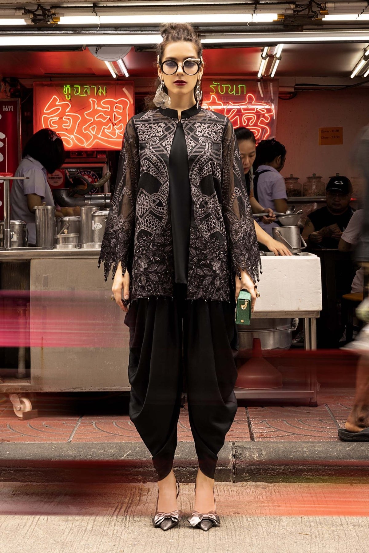 Maria B | RTW | 2 Piece Embroidered Cotton Net Suit-Brand:Maria B-Type:Luxury Pret-Black - House of Maryam- Buy in UK, USA