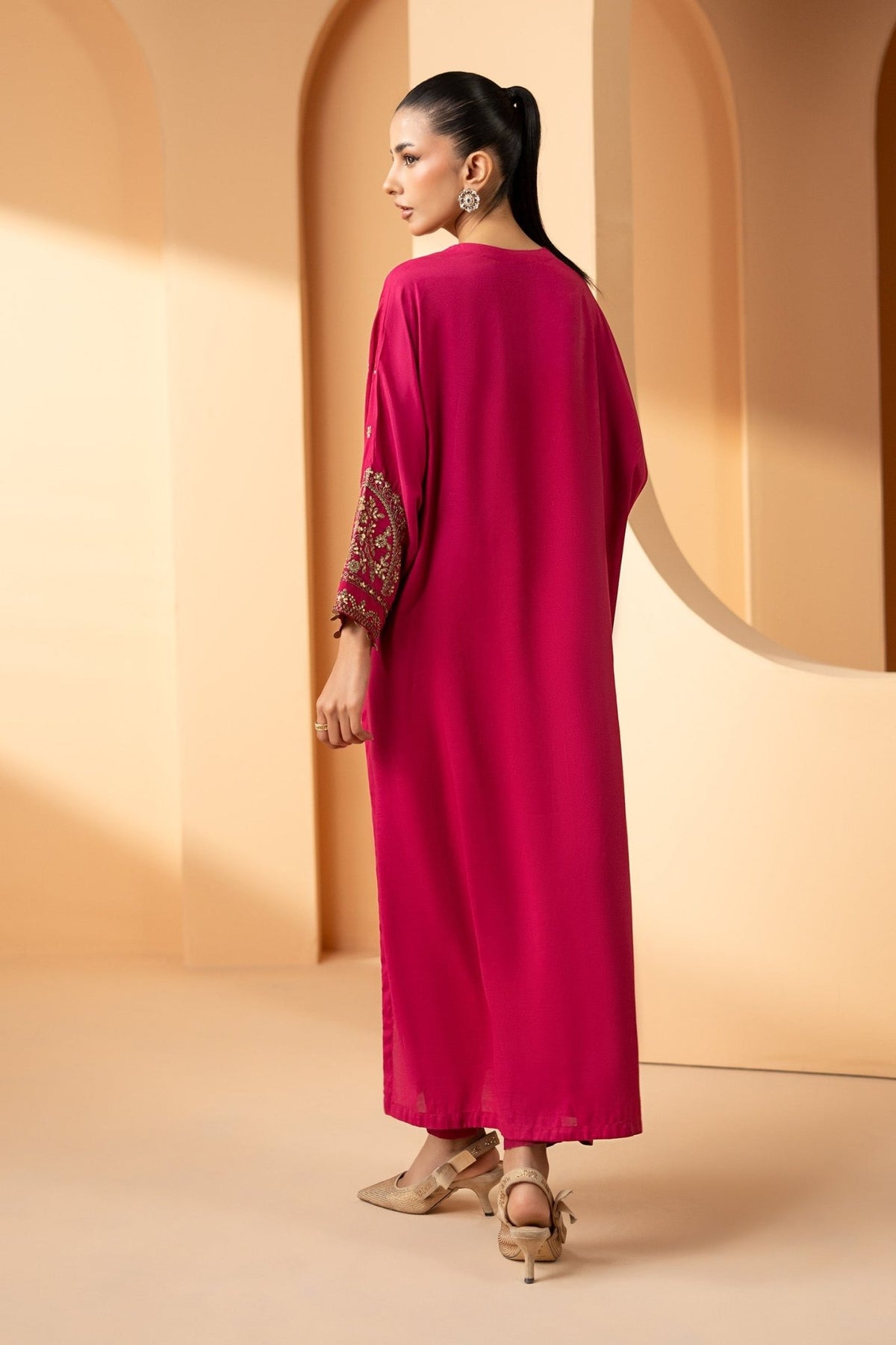 Maria B | RTW | 2 Piece Embroidered Grip Suit-Brand:Maria B-Type:Luxury Pret-Pink - House of Maryam- Buy in UK, USA