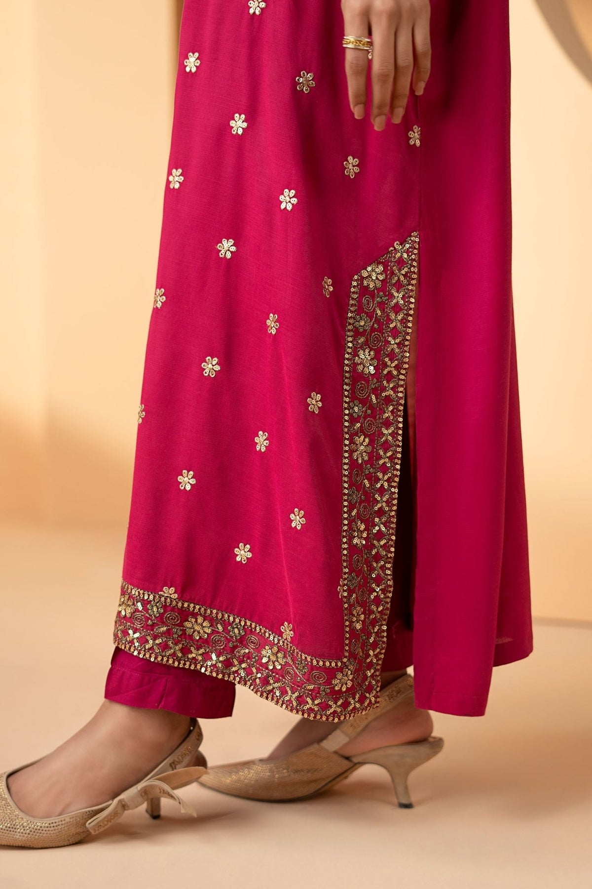 Maria B | RTW | 2 Piece Embroidered Grip Suit-Brand:Maria B-Type:Luxury Pret-Pink - House of Maryam- Buy in UK, USA