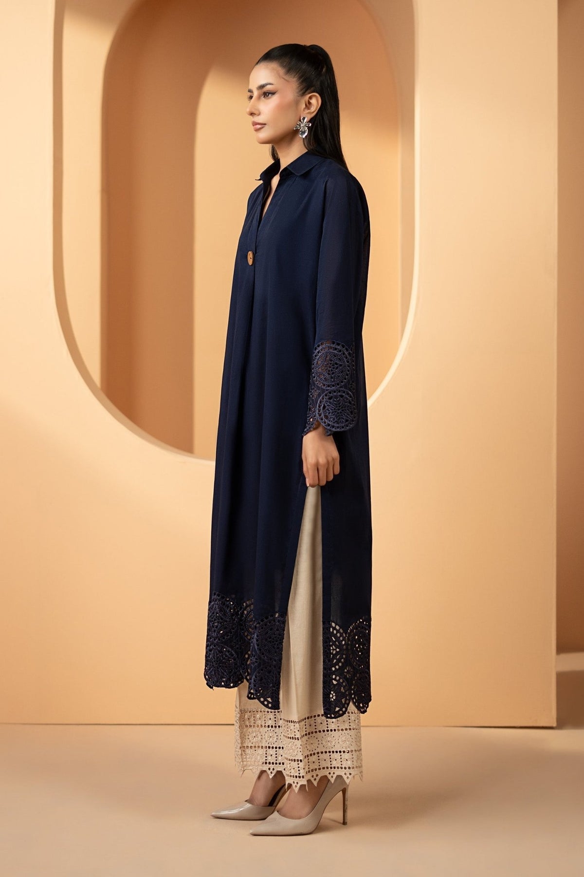 Maria B | RTW | 2 Piece Embroidered Lawn Suit-Brand:Maria B-Type:Luxury Pret-Blue - House of Maryam- Buy in UK, USA