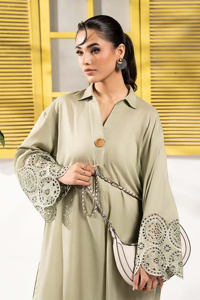 Maria B | RTW | 2 Piece Embroidered Lawn Suit-Brand:Maria B-Type:Luxury Pret-Green - House of Maryam- Buy in UK, USA