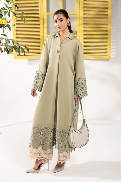 Maria B | RTW | 2 Piece Embroidered Lawn Suit-Brand:Maria B-Type:Luxury Pret-Green - House of Maryam- Buy in UK, USA