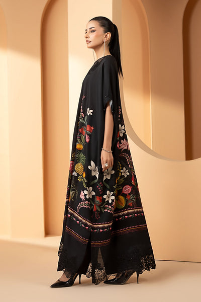 Maria B | RTW | 2 Piece Embroidered Raw Silk Suit-Brand:Maria B-Type:Luxury Pret-Black - House of Maryam- Buy in UK, USA
