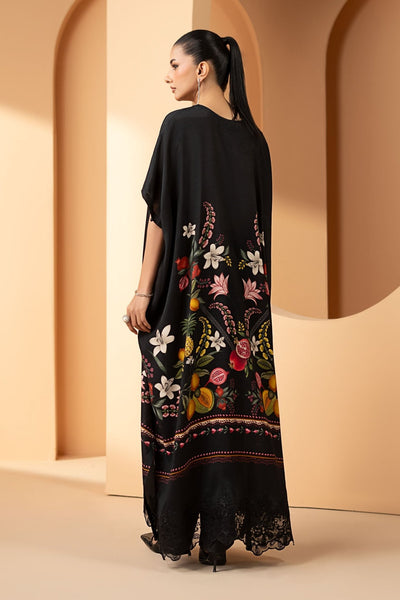 Maria B | RTW | 2 Piece Embroidered Raw Silk Suit-Brand:Maria B-Type:Luxury Pret-Black - House of Maryam- Buy in UK, USA