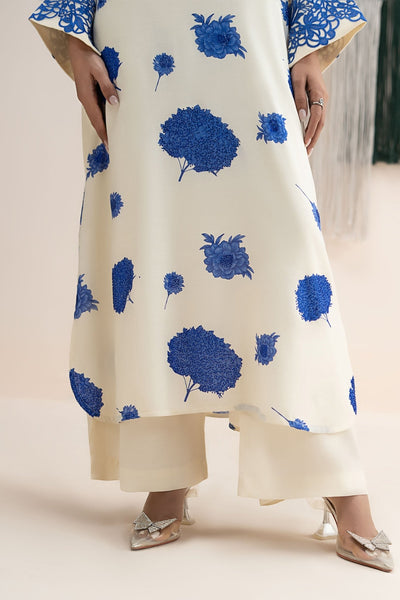Maria B | RTW | 2 Piece Embroidered Raw Silk Suit-Brand:Maria B-Type:Luxury Pret-White - House of Maryam- Buy in UK, USA