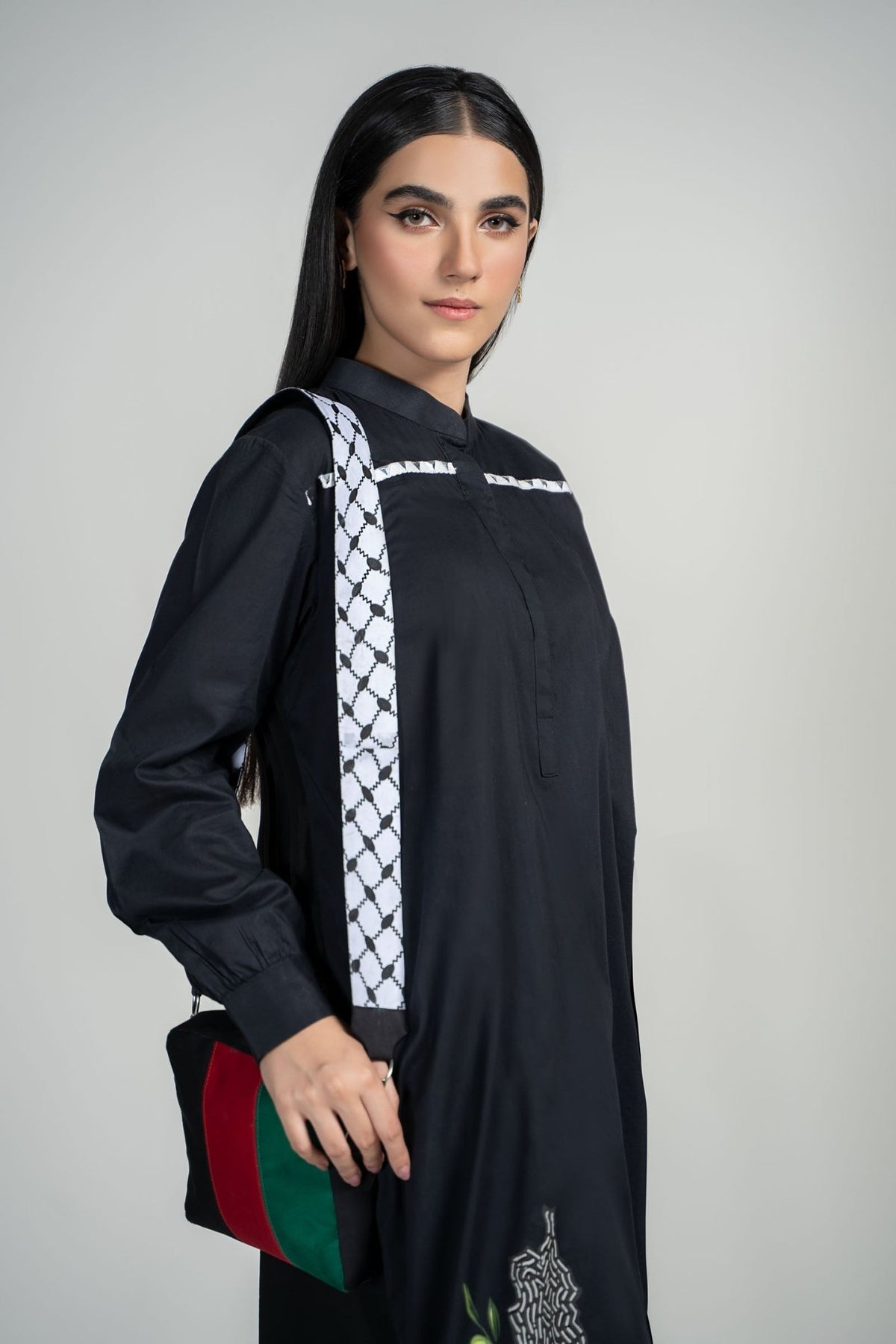 Maria B | RTW | 2 Piece Printed Lawn Suit-Brand:Maria B-Type:Luxury Pret-Black - House of Maryam- Buy in UK, USA