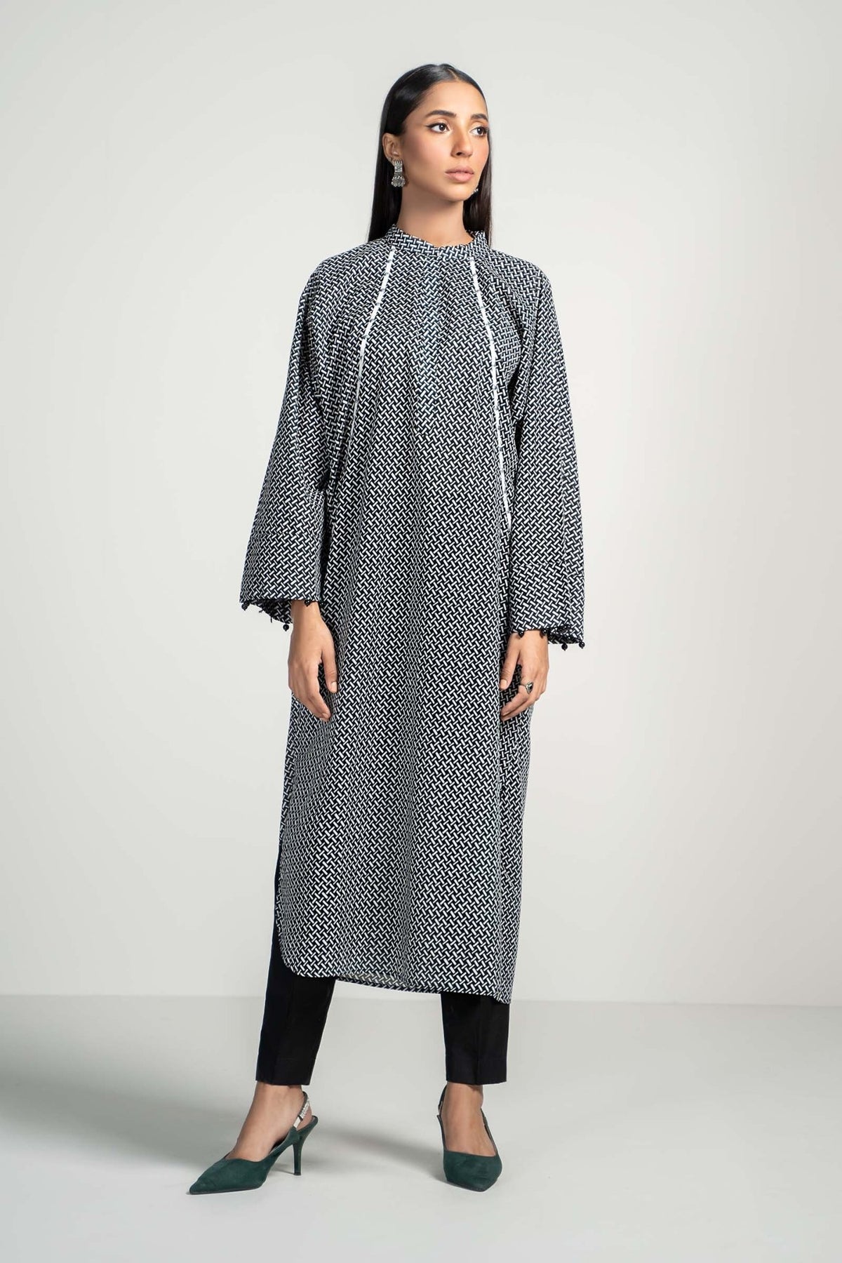 Maria B | RTW | 2 Piece Printed Lawn Suit-Brand:Maria B-Type:Luxury Pret-Black - House of Maryam- Buy in UK, USA