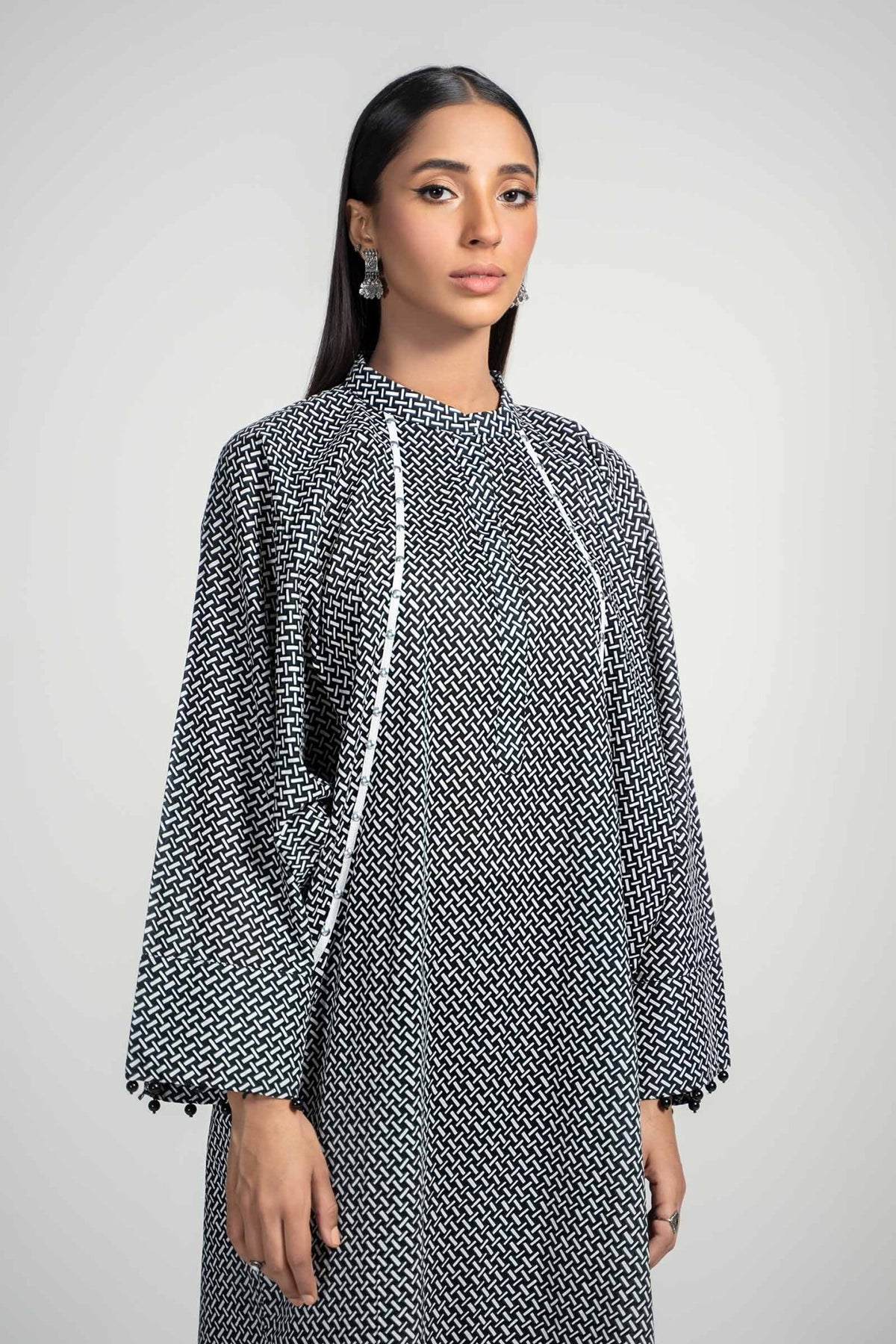 Maria B | RTW | 2 Piece Printed Lawn Suit-Brand:Maria B-Type:Luxury Pret-Black - House of Maryam- Buy in UK, USA