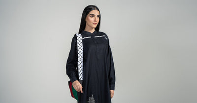 Maria B | RTW | 2 Piece Printed Lawn Suit-Brand:Maria B-Type:Luxury Pret-Black - House of Maryam- Buy in UK, USA