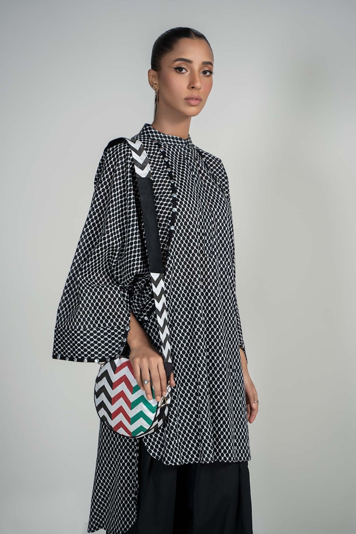 Maria B | RTW | 2 Piece Printed Lawn Suit-Brand:Maria B-Type:Luxury Pret-Black - House of Maryam- Buy in UK, USA