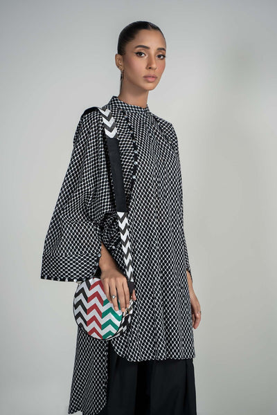 Maria B | RTW | 2 Piece Printed Lawn Suit-Brand:Maria B-Type:Luxury Pret-Black - House of Maryam- Buy in UK, USA