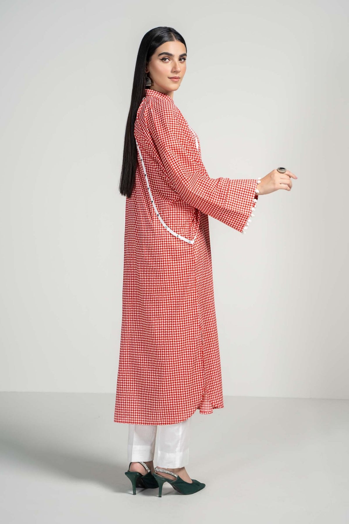 Maria B | RTW | 2 Piece Printed Lawn Suit-Brand:Maria B-Type:Luxury Pret-Red - House of Maryam- Buy in UK, USA