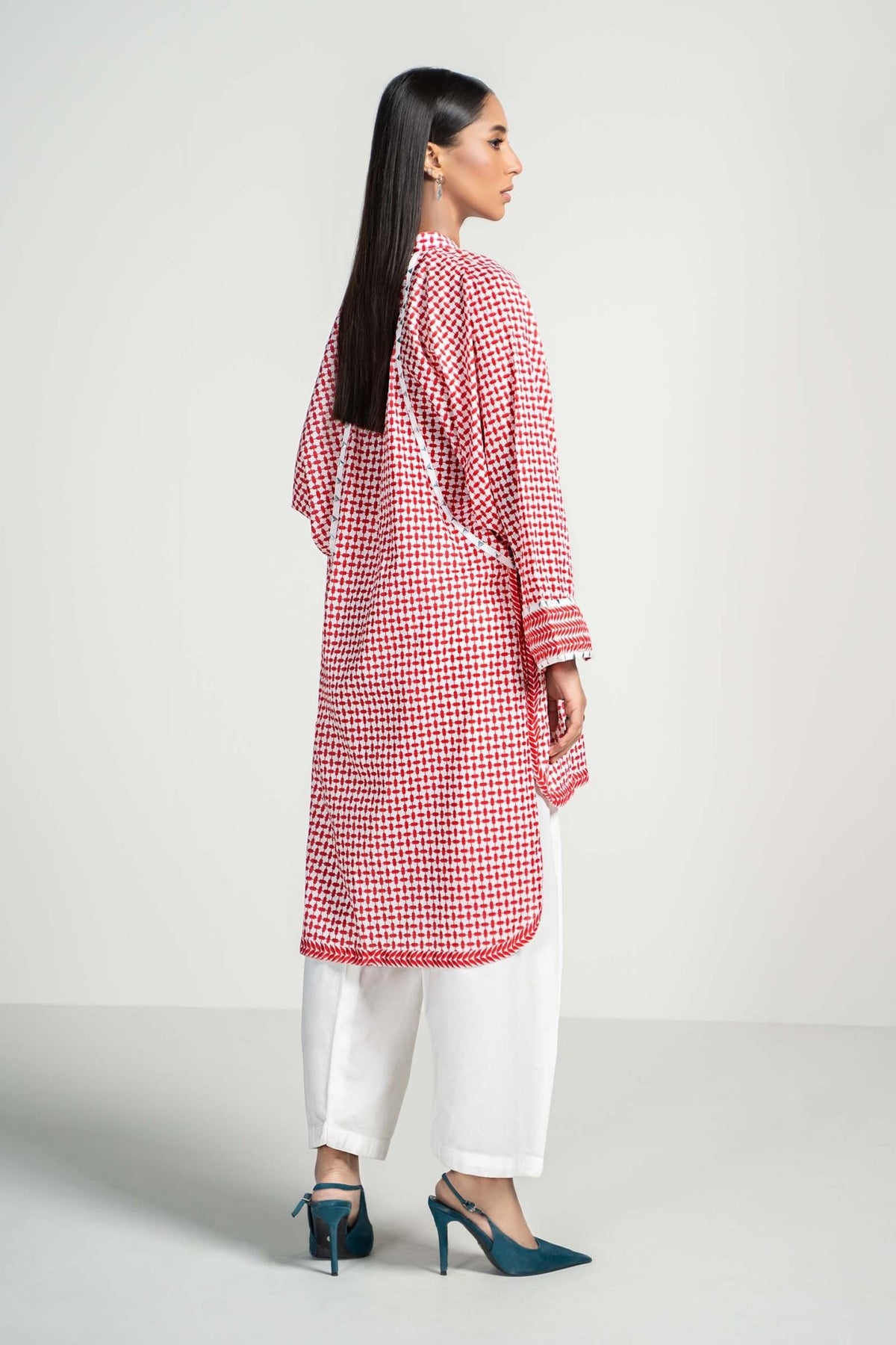 Maria B | RTW | 2 Piece Printed Lawn Suit-Brand:Maria B-Type:Luxury Pret-Red - House of Maryam- Buy in UK, USA