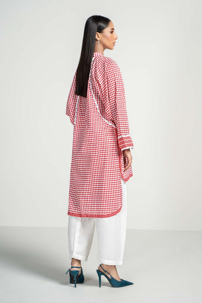 Maria B | RTW | 2 Piece Printed Lawn Suit-Brand:Maria B-Type:Luxury Pret-Red - House of Maryam- Buy in UK, USA