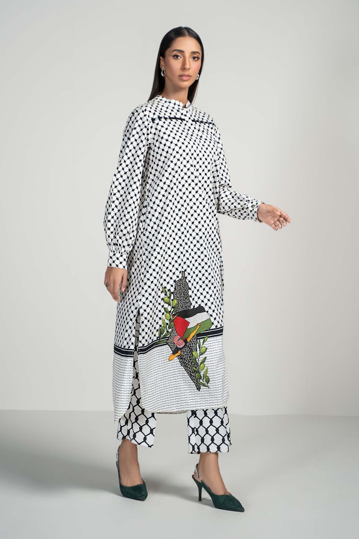 Maria B | RTW | 2 Piece Printed Lawn Suit-Brand:Maria B-Type:Luxury Pret-White - House of Maryam- Buy in UK, USA