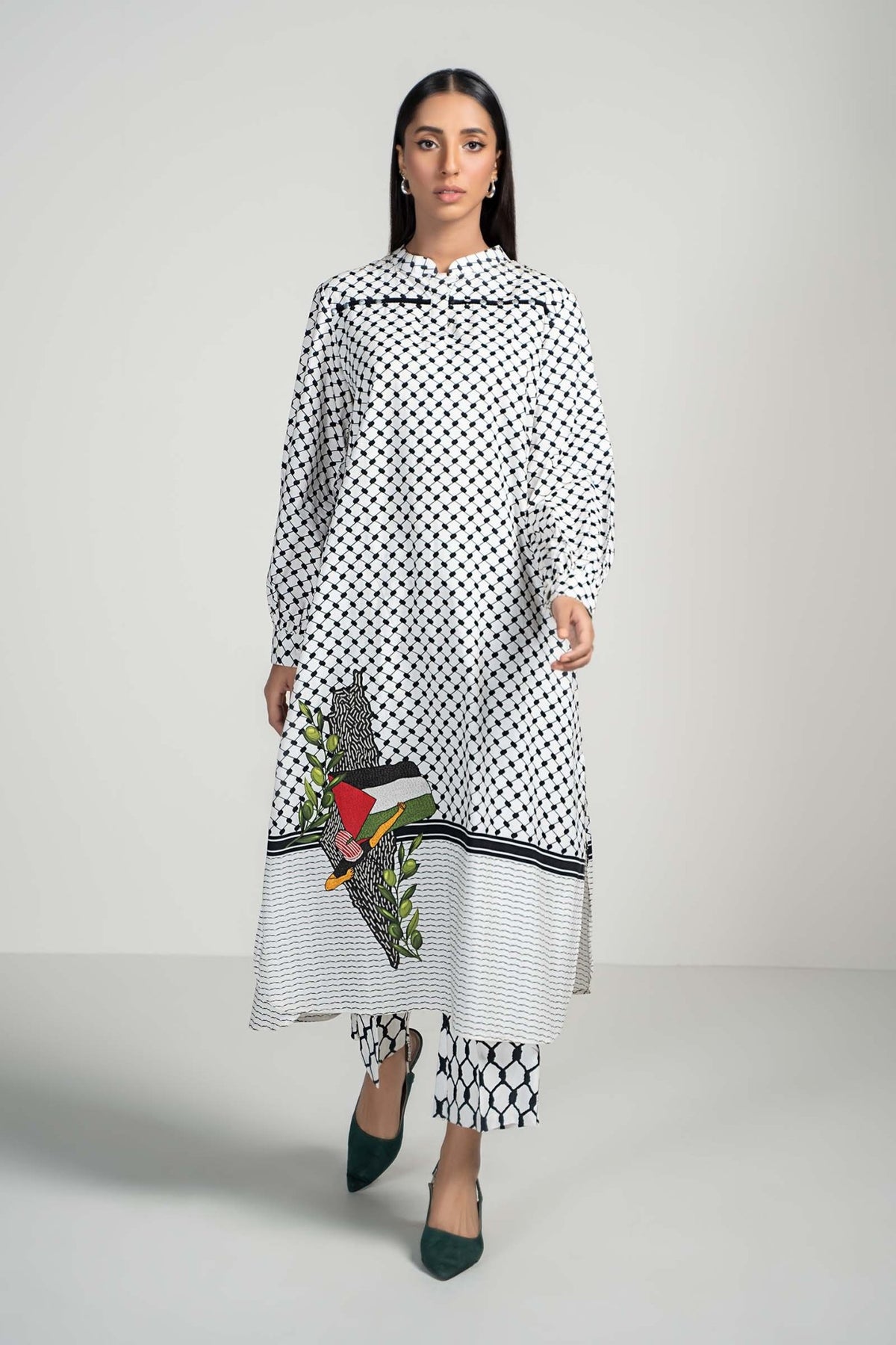 Maria B | RTW | 2 Piece Printed Lawn Suit-Brand:Maria B-Type:Luxury Pret-White - House of Maryam- Buy in UK, USA