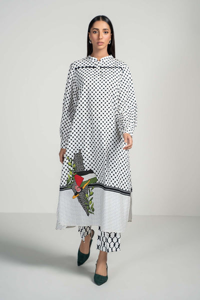 Maria B | RTW | 2 Piece Printed Lawn Suit-Brand:Maria B-Type:Luxury Pret-White - House of Maryam- Buy in UK, USA