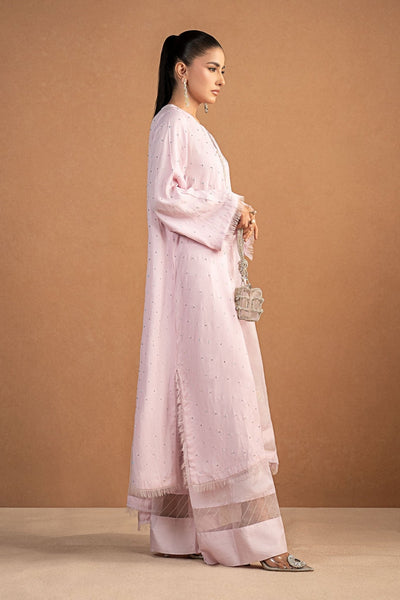 Maria B | RTW | 3 Piece Embellished Crepe Suit-Brand:Maria B-Type:Luxury Formals-Purple - House of Maryam- Buy in UK, USA