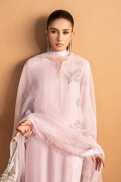 Maria B | RTW | 3 Piece Embellished Crepe Suit-Brand:Maria B-Type:Luxury Formals-Purple - House of Maryam- Buy in UK, USA