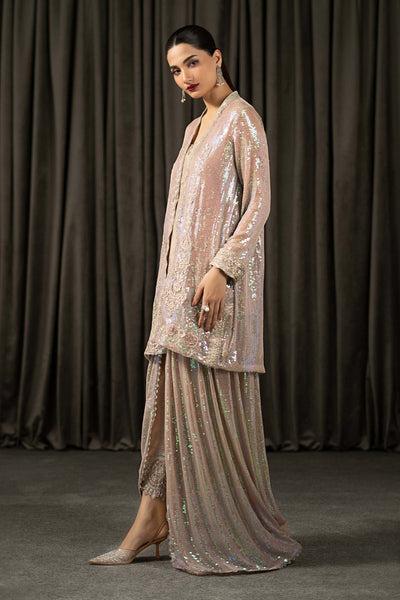 Maria B | RTW | 3 Piece Embroidered Bamberg Chiffon Suit-Brand:Maria B-Type:Luxury Formals-Brown - House of Maryam- Buy in UK, USA