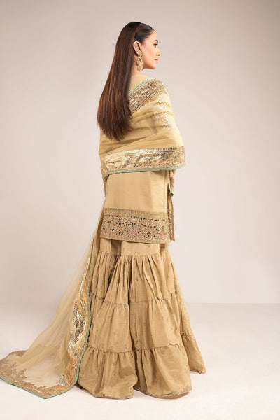 Maria B | RTW | 3 Piece Embroidered Chiffon Suit-Brand:Maria B-Type:Luxury Formals-Green - House of Maryam- Buy in UK, USA