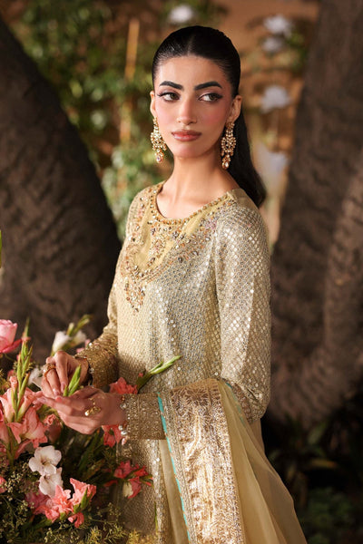 Maria B | RTW | 3 Piece Embroidered Chiffon Suit-Brand:Maria B-Type:Luxury Formals-Green - House of Maryam- Buy in UK, USA