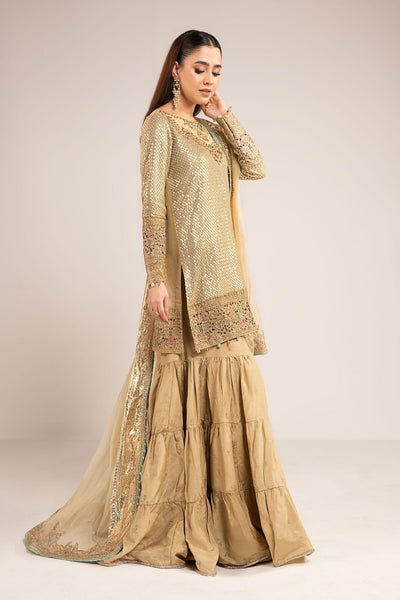 Maria B | RTW | 3 Piece Embroidered Chiffon Suit-Brand:Maria B-Type:Luxury Formals-Green - House of Maryam- Buy in UK, USA
