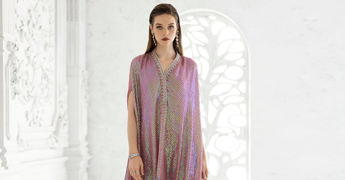 Maria B | RTW | 3 Piece Embroidered Chiffon Suit-Brand:Maria B-Type:Luxury Formals-Pink - House of Maryam- Buy in UK, USA