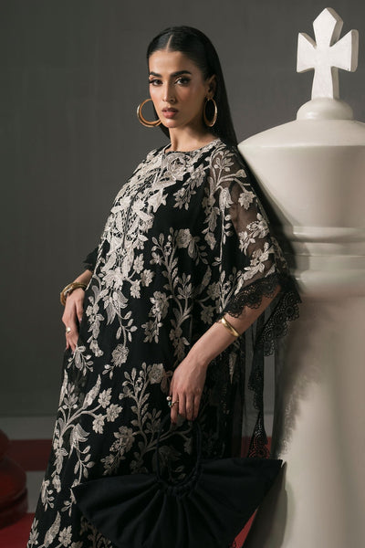 Maria B | RTW | 3 Piece Embroidered Cotton Net Suit-Brand:Maria B-Type:Luxury Pret-Black - House of Maryam- Buy in UK, USA