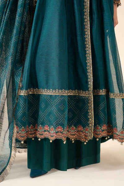 Maria B | RTW | 3 Piece Embroidered Cotton Net Suit-Brand:Maria B-Type:Luxury Pret-Green - House of Maryam- Buy in UK, USA